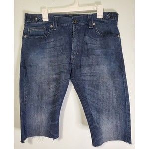 Levi's 514 Slim Straight Cutoff jean Shorts Dark‎ Wash Mens Sz 36x25in